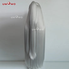 Load image into Gallery viewer, UWOWO Carlotta Wig Game Wuthering Waves WuWa Carlotta Montelli Cosplay Wig With Tonytail Long Hair Gray Hair
