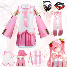 Load image into Gallery viewer, 2025 XS-3XL Full Set Pink Cherry Hatsune Miku Cosplay Costume Wig Headwear Prop Miku Cosplay Accessories Halloween Party Outfit
