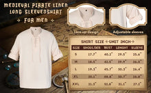 Load image into Gallery viewer, 8 Pcs Men&#39;s Renaissance Costume Halloween Medieval Pirate Shirt Pant Viking Costume Accessories Set
