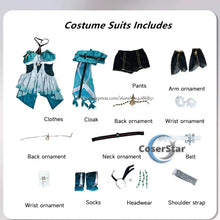Load image into Gallery viewer, CoserStar-R Game Wuthering Waves WuWa Ciaccona Cosplay Costume Outfit Dress Carnival Halloween Party Role Play Wig Shoes
