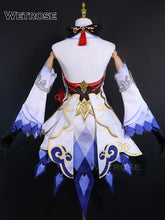 Load image into Gallery viewer, 【Wetrose】In Stock Ganyu SSR Cosplay Costume Genshin Impact Gan Yu Гань Юй Gamu Horn Head Gears Full Set Wig Shoes Halloween Xmas
