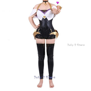 Game LOL Spirit Blossom Ahri Cosplay KDA Tight Costume Sexy Girls Anime Dress Jumpsuits Party Halloween Suits Wig Ears Fullset