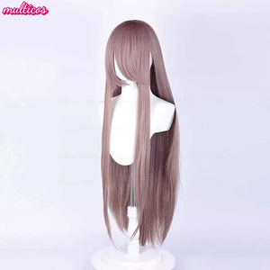 High Quality Anime 100Cm Long Staight Cosplay Wig Black White Red Pink Brown Gold Blue Blonde Purple Heat Resistant Hair Wigs