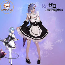 Load image into Gallery viewer, Remm/Ramm Cosplay Costume Anime Cosplay DUDU-R Women Cute Maid Uniform Costume Remm Cosplay
