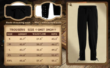 Load image into Gallery viewer, 8 Pcs Men&#39;s Renaissance Costume Halloween Medieval Pirate Shirt Pant Viking Costume Accessories Set
