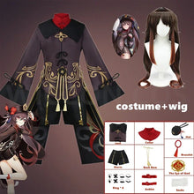 Load image into Gallery viewer, CN Costume Uniform Wig Cosplay Anime Game Genshin Impact Hutao Cosplay Hu Tao Chinese Style Halloween Costumes For Women
