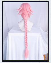 Load image into Gallery viewer, UWOWO Astolfoo Cosplay Wig 60cm Long Pink Braid Hair
