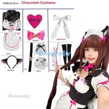 Load image into Gallery viewer, Vanilla Cosplay Costume In Stock Maid Dress Maid Outfit NEKOPARA Chocola Vanilla OVA Maid Game Uniform Cat Neko Girl Women
