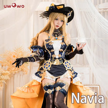 Load image into Gallery viewer, UWOWO Navia Cosplay Genshin Impact Navia Cosplay Costume Fontaine Rococo Style Dress Cosplay Halloween Costume
