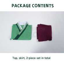 Load image into Gallery viewer, HOLOUN The Apothecary Anime Maomao Cosplay Costume Wig Elastic Skirt Green Top Rose Net Synthetic Fiber Cos Convention Gift
