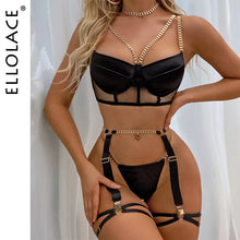 Load image into Gallery viewer, Ellolace Lingerie With Chain Strap Sexy Porn Underwear Women Body 6-Piece Sensual Erotic Sets Fine Intimate Garter Sexy Outfit

