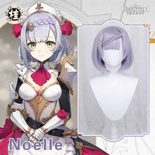 Load image into Gallery viewer, IN STOCK UWOWO Game Genshin Impact Noelle Cosplay Wig 35cm Short Game Hair Heat Resistant Synthetic Wigs
