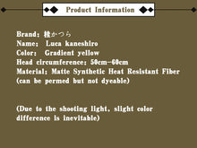 Load image into Gallery viewer, IN STOCK UWOWO NIJISANJI Cosplay Wig Vtuber Luca Kaneshiro Cosplay Luca Hair Gradient Yellow Hair Heat Resistant Halloween
