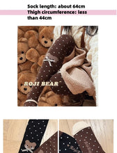 Load image into Gallery viewer, Japanese Little Bear Polka Dot Bow Lolita Socks Women Autumn Winter knee-high Socks Thick Combed Cotton Kawaii Slimming Stocking
