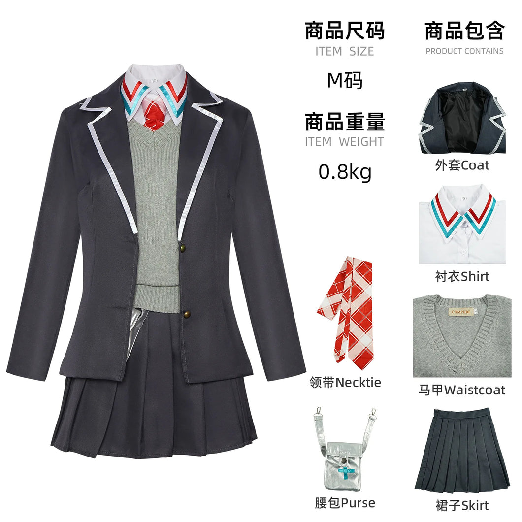 You Tuber VTuber NIJISANJI Kenmochi Toya Cosplay Costume Anime Man Woman School Uniform Halloween Carnival Party Suit JK DK