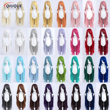 Load image into Gallery viewer, 73 Colors 100cm Long Straight Cosplay Wig Anime Compatible Universal Omopinenet Heat Resistant Synthetic Hair Wigs + Wig Cap
