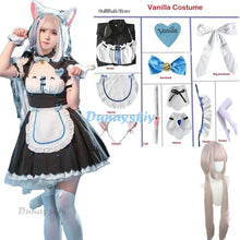 Load image into Gallery viewer, Vanilla Cosplay Costume In Stock Maid Dress Maid Outfit NEKOPARA Chocola Vanilla OVA Maid Game Uniform Cat Neko Girl Women
