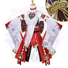 Load image into Gallery viewer, High Quality Yae Miko Cosplay Costume Uniform Jacquard Fabric Wig Chinese Style Halloween Costumes for Women Game  Anime

