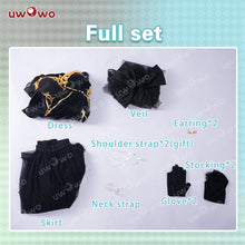Load image into Gallery viewer, IN STOCK UWOWO CC Cosplay Game Codee Geasss: C.C. CC Black Gown Cosplay Costume Party Dress Halloween Costume

