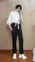 Load image into Gallery viewer, HOLOUN Jujutsu JJK Manga Anime Yuta Okkotsu Cosplay Costume Wig Jacket Black Pants Uniform Rose Net Synthetic Halloween
