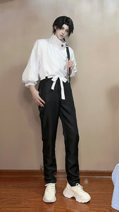 HOLOUN Jujutsu JJK Manga Anime Yuta Okkotsu Cosplay Costume Wig Jacket Black Pants Uniform Rose Net Synthetic Halloween