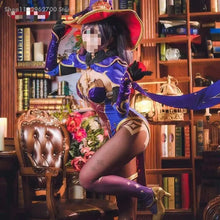 Load image into Gallery viewer, Game Genshin Impact Mona Anime Cosplay Costumes Halloween Costume for Women Ganyu Cosplay Feminino Uniform Suit Wig Clothing
