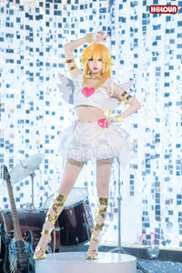 HOLOUN Panty & Stocking with Garterbelt Anime Panty Anarchy Cosplay Costume Wig Top Skirt  Cos Convention Daily Wear Halloween
