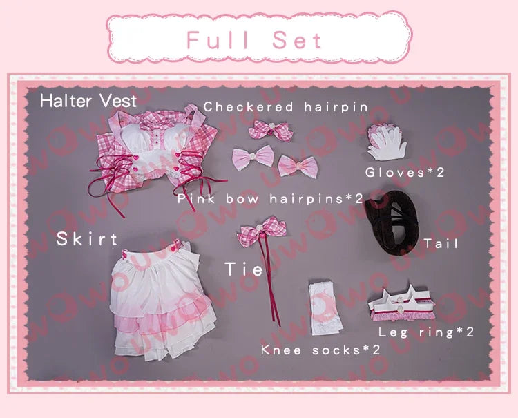 IN STOCK UWOWO Chocola Cosplay Halloween Costume New Idol Catgirl Maid Costume Dress Chocolaa/Vanillaa Theatrical Costume