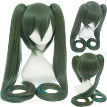 Load image into Gallery viewer, 28 Colors Miku Cosplay Wig Long Heat Resistant Synthetic Hair Clip Ponytails Wigs
