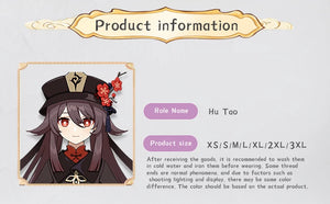 Hutao Cosplay Costume Shoes Uniform Chinese Style Halloween Costumes for Women Game Hu Tao Genshin Impact