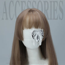 Load image into Gallery viewer, Women Lolita Gothic Eye Mask Heart Bow Lace Accessories Cosplay Anime Cross One-eye Eyewear Girls Clothing Props Friends Gifts
