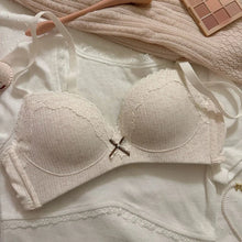 Load image into Gallery viewer, Sexy Lace Floral Bra Set Comfortable Non-steel Ring Beauty Back Small Breasts Gathered Up Support Anti-sagging Teenage Bra Set
