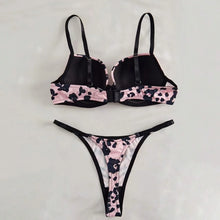 Load image into Gallery viewer, Sexy Leopard Print Bra And Panties Set Comfortable Push Up Lingerie Set

