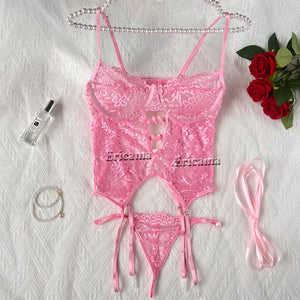 Hot Lingerie Set Sexy Erotic Bra and Panty Set Women Babydoll Lingerie Kit Push Up Seamless Underwear Sissy Tulle Exotic Sets
