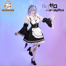 Load image into Gallery viewer, Remm/Ramm Cosplay Costume Anime Cosplay DUDU-R Women Cute Maid Uniform Costume Remm Cosplay
