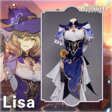 Load image into Gallery viewer, In Stock UWOWO Lisa Cosplay Game Genshin Impact Lisa Witch of Purple Rose Halloween Costume Special The Librarian Sexy Dress

