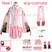 Load image into Gallery viewer, NEW Pink Miku Cosplay Costume Clothes Hatsune Miku MIKU Anime Cosplay Costume JK Skirt Pink Miku Suit Wig Accessories Halloween
