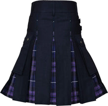 Load image into Gallery viewer, CLOUD KILT &quot; Kilt for Men, Utility Kilt, 100% Cotton Jeans Hybrid Kilt, Modern Box Pleated Tartan Traditional Men&#39;s Kilt
