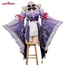Load image into Gallery viewer, In Stock UWOWO Raiden Shogun Cosplay Maid Costume Genshin Impact Fanart: Raiden Shogun Ei/Baal Kimono Maid Dress Halloween Cos
