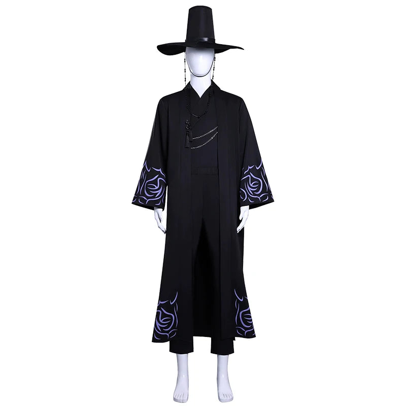 UWOWO Saja Boys Cosplay Collab Series: Kpop Huntrix Saja Boys ‘You Idol’ Jinu Black Cosplay Costume XS-3XL Halloween Costume