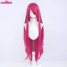 Load image into Gallery viewer, High Quality Anime 100Cm Long Staight Cosplay Wig Black White Red Pink Brown Gold Blue Blonde Purple Heat Resistant Hair Wigs
