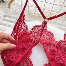 Load image into Gallery viewer, Sexy Lingerie Lace Transparent One Piece Bodysuit For Women Hollow Out Underwear Lace Up Teddy Erotic Lingerie Babydoll Leotards
