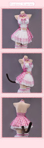 IN STOCK UWOWO Chocola Cosplay Halloween Costume New Idol Catgirl Maid Costume Dress Chocolaa/Vanillaa Theatrical Costume