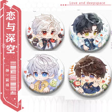Load image into Gallery viewer, Game Love And Deepspace Crow Snowman Qinche Sylus Xavier Zayne Rafayel Cosplay Costumes SPTE Tin Plated Pin Badge Pendant Prop
