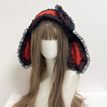 Load image into Gallery viewer, Cute Rabbit Bow Lop Kawaii Lolita Headband Girl Fashion Headdress Black Red Pink Blue Lovely Headwear Cosplay Accessory
