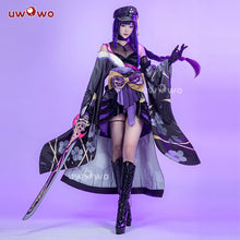 Load image into Gallery viewer, LAST BATCH UWOWO Genshin Impact Fanart Raiden Shogun Taisho Kimono Cosplay Costume

