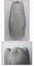 Load image into Gallery viewer, UWOWO HalfordD Wig Game Azurr Lanee Halfordd Bunny Cosplay Wig With Tonytail Long Hair Gray Hair
