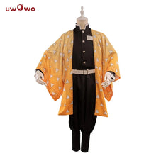 Load image into Gallery viewer, LAST BATCH UWOWO Zenitsuu Cosplay Costume New Design Haori Coat Uniform Shirt Pants Belt Halloween Costumes
