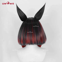 Load image into Gallery viewer, UWOWO Ahri Wig Game League of Legends/LOL: Ahri After Hours Mythic Variant Cosplay Wig With Ears ShortBlack Wig Halloween Wig
