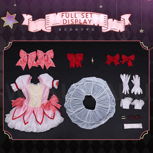 IN STOCK Kaname Madoka Cosplay Anime Puella Magi Madoka Magica 【S-XXL】 WakuWaku-SR Women Cute Costume Madoka Cosplay Plus Size